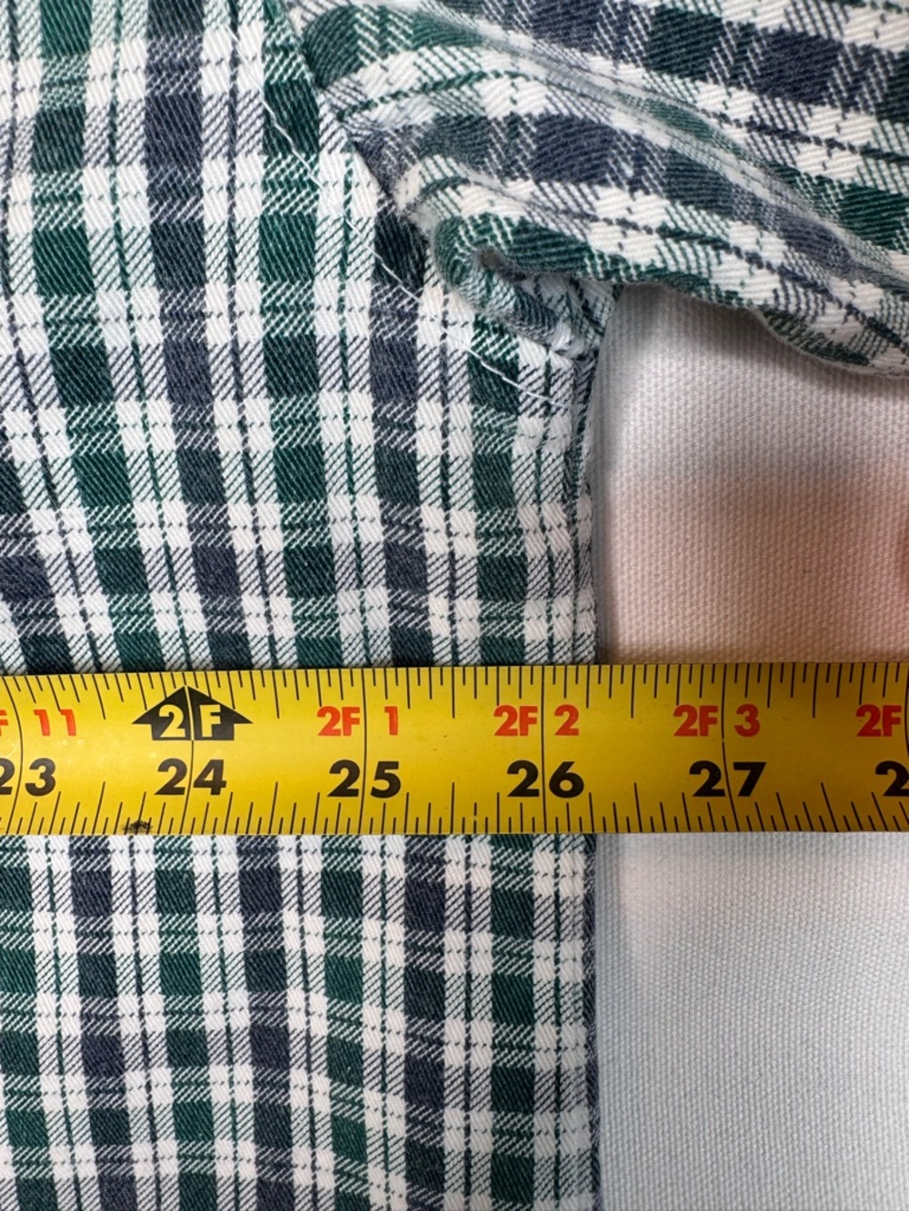 Faded Glory Short Sleeve Button-Up Twill Blue, Green, White Plaid Shirt size XL - Picture 5 of 6